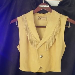 Genuine All Leather Vest & Skirt